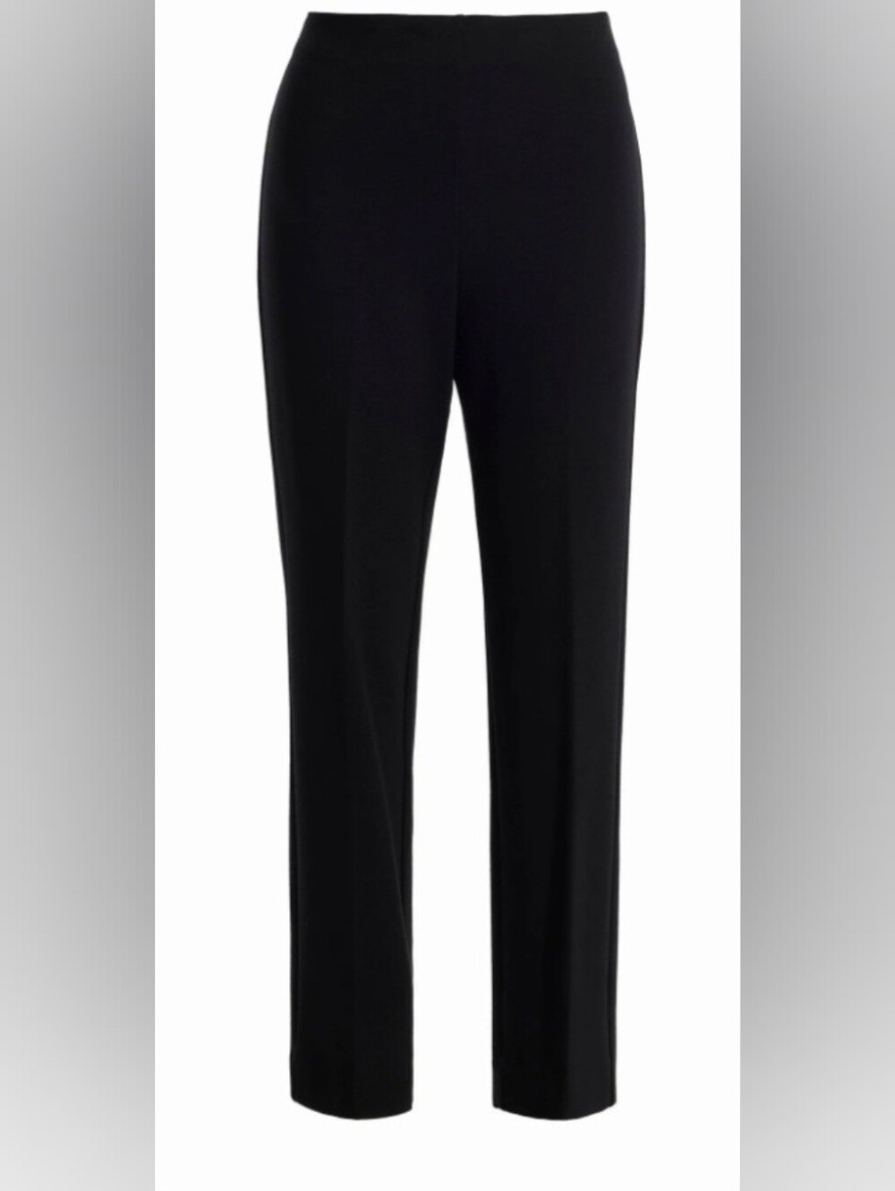 Anne Klein Black Knit Pull-On Skirt with Front Zipper Ribbon